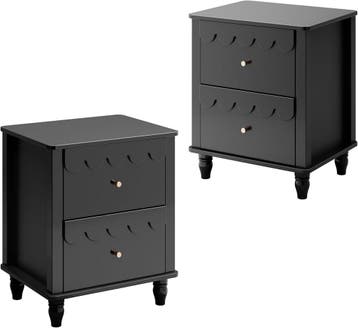 Nachtkastje set van 2 - Bijzettafel - Opbergkastje - 50x40x6, Verzenden, Nieuw
