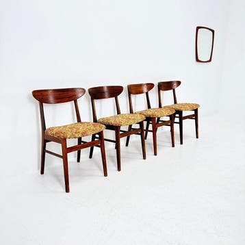 Farstrup - Chaise de salle à manger (4) - Hêtre, Teck