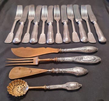 WMF - Bestekset (28) - Verzilverd, Messing - WMF & Zwilling