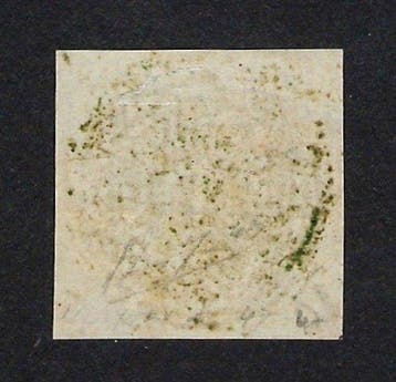 India 1877 - Jammu & Kashmir 4a saliegroen op laidpapier -, Postzegels en Munten, Gestempeld
