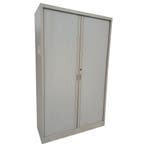 Roldeurkast lichtgrijs 4 legborden 197x120x45cm gebruikt, Zakelijke goederen, Ophalen of Verzenden