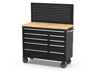 TM 122 cm Profi Gereedschapswagen / Werkbank met Houten Blad, Auto diversen, Verzenden, Nieuw