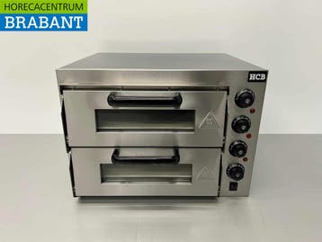 HCB RVS Dubbele Pizzaoven oven 2 x 40 cm steen 230V Horeca, Ophalen of Verzenden, Nieuw in verpakking