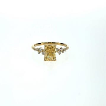 Zonder minimumprijs - Ring - 14 karaat Geel goud - 2.00ct., Handtassen en Accessoires, Nieuw