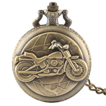 Fako - Zakhorloge - XXL - Motor - Ø 47mm - Bronskleurig, Verzenden