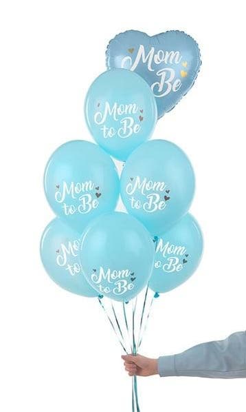 Ballonnen Mom To Be Blauw 30cm 6st, Verzenden, Nieuw