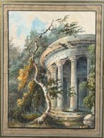 Jacques-Henri Juillerat (1777–1860) - Tempio classico con, Antiek en Kunst