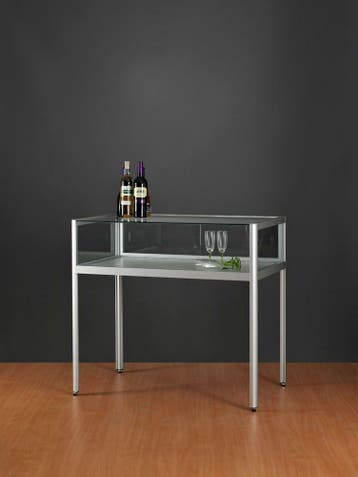 *TIP*  Luxe vitrinekast laag aluminium 120 cm, Ophalen of Verzenden