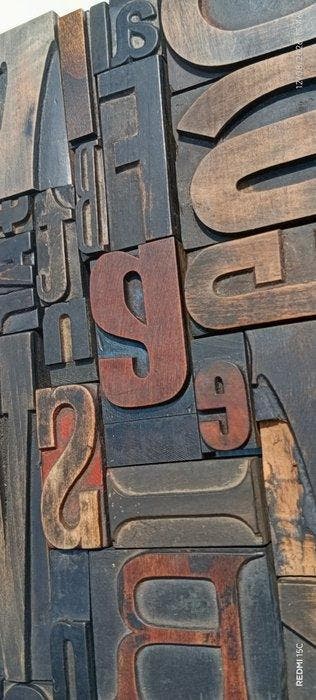 Drukblokken - Lotto XXL van oude lettertypen - Italië -