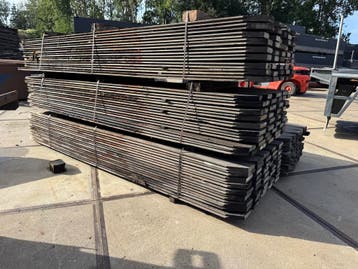 Gebruikte Azobé Damwand planken hardhout 3 4 5 6 cm dik, Gebruikt