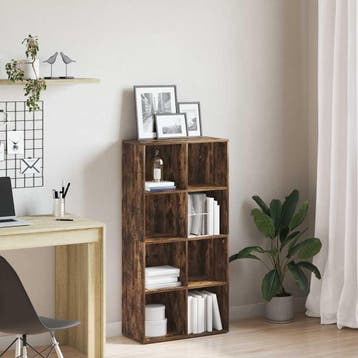 vidaXL Boekenkast 66x30x130 cm bewerkt hout gerookt, Verzenden, Nieuw