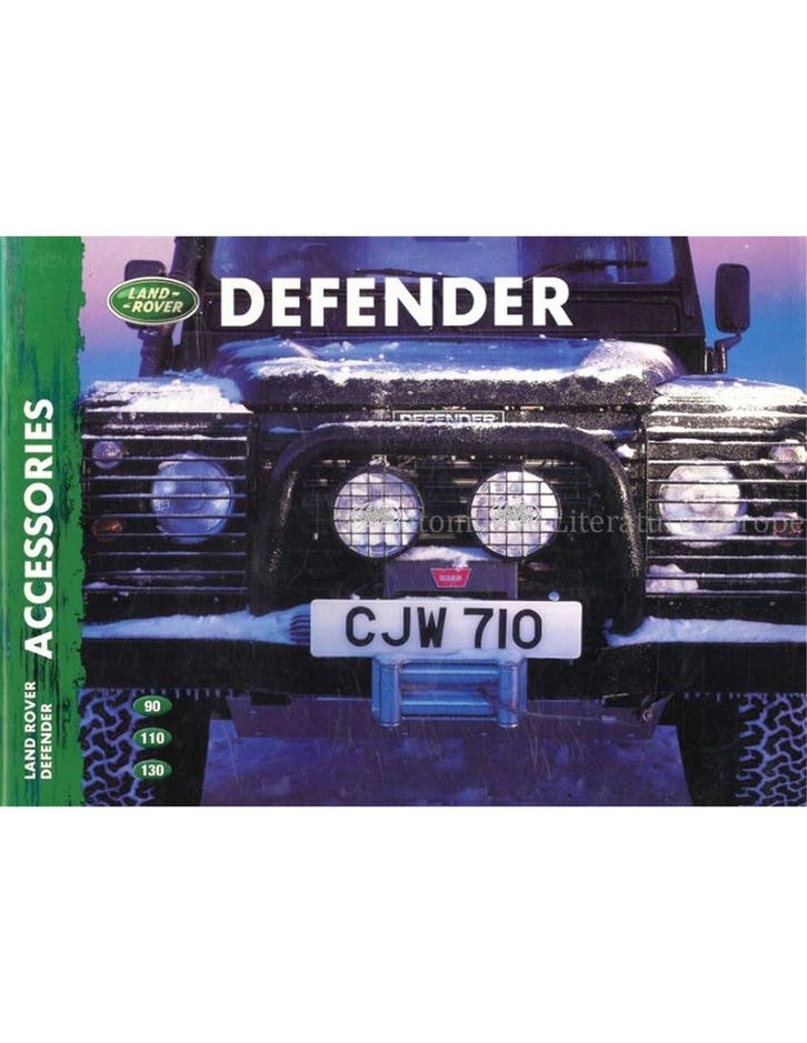 1999 LAND ROVER DEFENDER ACCESSOIRES BROCHURE ENGLISH, Boeken, Auto's | Folders en Tijdschriften