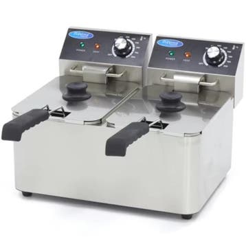 Friteuse | Elektrisch | 4+4L | 50°C/200°C | 5kW (2x 230V) |, Verzenden, Nieuw in verpakking