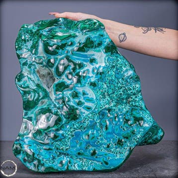 Zeer zeldzame natuurlijke azuriet, chrysocolla en malachiet