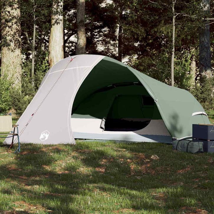 vidaXL Koepeltent 4-persoons waterdicht groen, Caravans en Kamperen, Tenten, Nieuw, Verzenden
