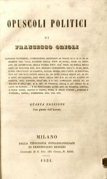 Ricci Giuliano, Orioli Francesco - Lotto di Opere di