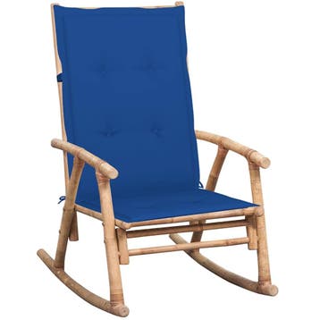 vidaXL Schommelstoel met kussen bamboe, Jardin & Terrasse, Verzenden