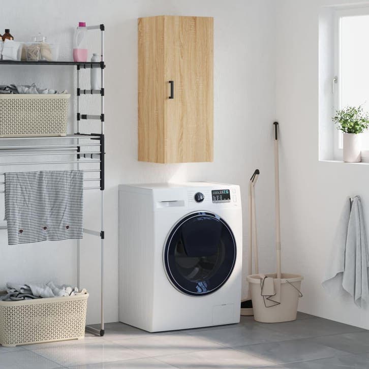 vidaXL Bovenkast 34,5x34x90 cm sonoma eikenkleurig, Maison & Meubles, Armoires | Dressoirs, Envoi