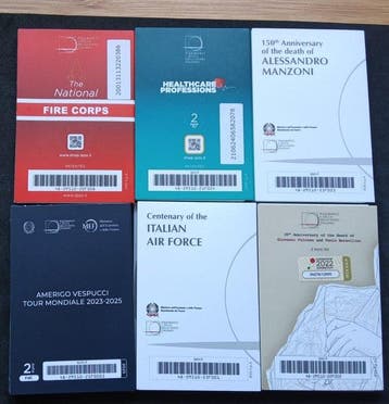 Italië. 2 Euro 2021/2025 (6 moedas) (Zonder minimumprijs)
