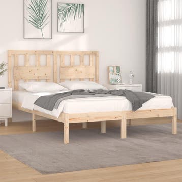 vidaXL Bedframe massief grenenhout 160x200 cm, Verzenden, Nieuw