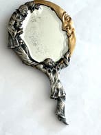 Miroir à main - Bronze argenté & doré - Pierrot & La Lune