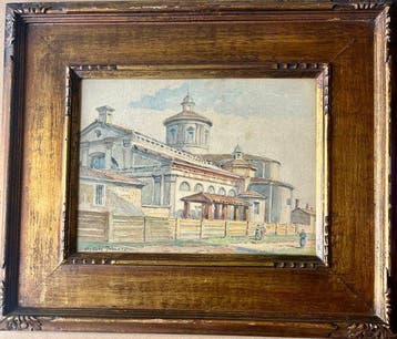 Arturo Ferrari (1861-1932) - San Vittore (veduta, Antiek en Kunst