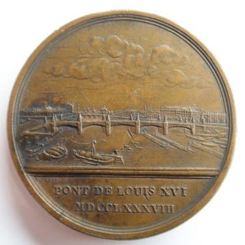 Frankrijk. Médaille en bronze Louis XVI. Ville de Paris,