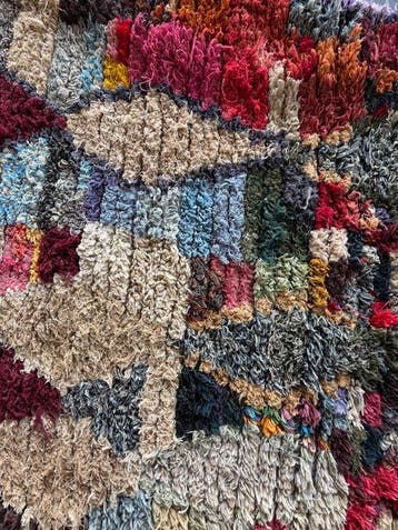 Vintage Moroccan Berber Rug – Handmade Wool Tribal Carpet –