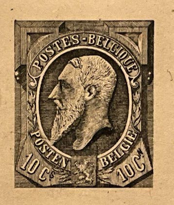 Belgique 1887 - Émission Leopold II - épreuve couleur