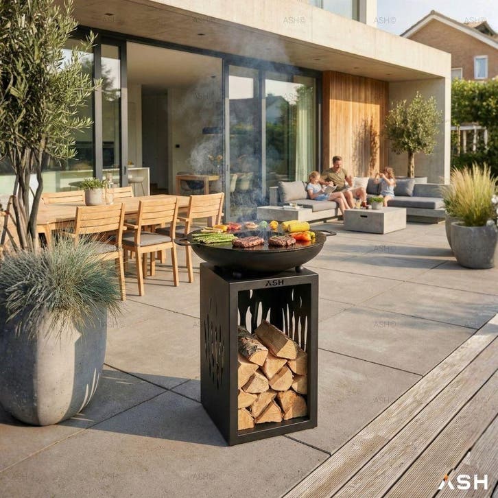 ASH - Glow - Plancha Barbecue - Zwart, Tuin en Terras, Houtskoolbarbecues, Nieuw, Verzenden