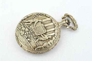 Gluckauf - Miners in a mine - 17 Jewels Swiss Made pocket, Nieuw