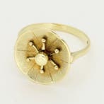 Ring - 14 karaat Geel goud - Bloem, Nieuw