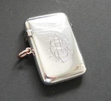 Étui Vesta - Argent 925, Antiek en Kunst, Antiek | Zilver en Goud