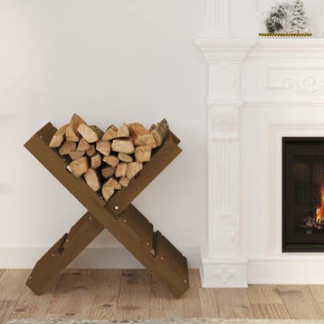 vidaXL Houtblokhouder 47x39,5x48 cm massief grenenhout, Verzenden
