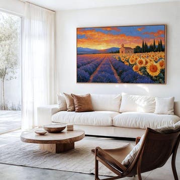 Iconica - Provence: Lavender and Sunflower Dawn - unique 1/1