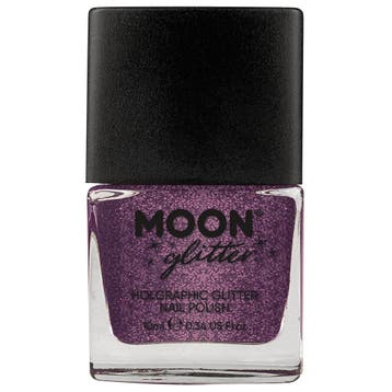 Moon Glitter Holographic Nail Polish Fuchsia 14ml, Verzenden, Nieuw