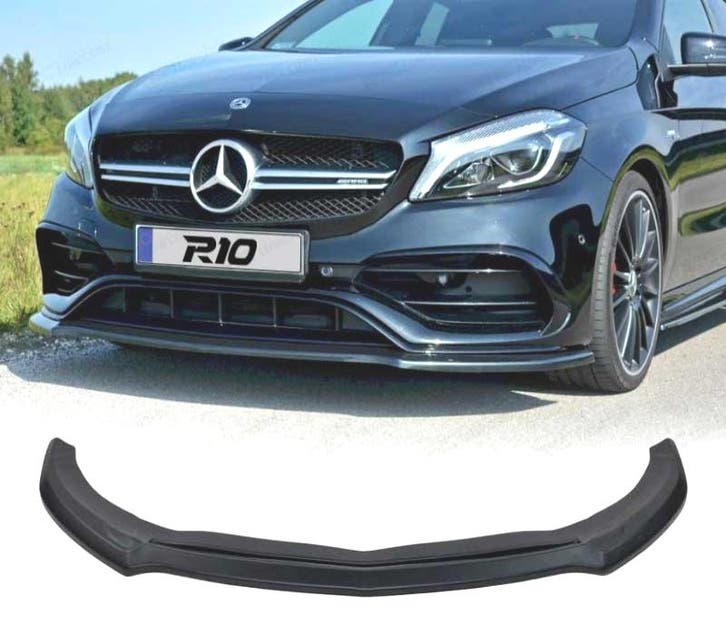 SPOILER LAME DE PARE-CHOCS AVANT MERCEDES W176 AMG 16-18 NOI, Auto-onderdelen, Carrosserie, Verzenden