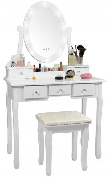 Kaptafel Wit met LED | Retour Deal -35% | Grijp je kans, Verzenden