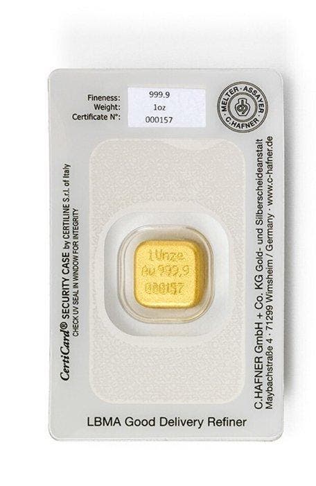 1 Troy Ounce - Goud - C. Hafner, Postzegels en Munten, Edelmetalen en Baren