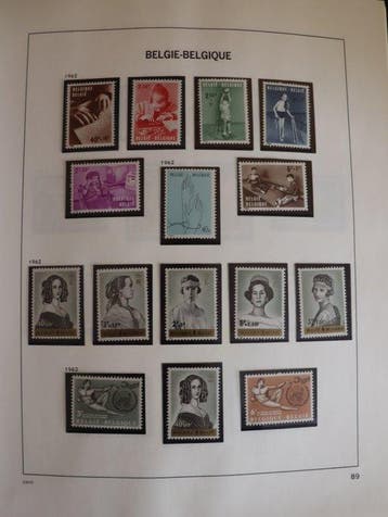 Belgique 1962/2000 - Album Davo : timbres de 1962 à 1976 et