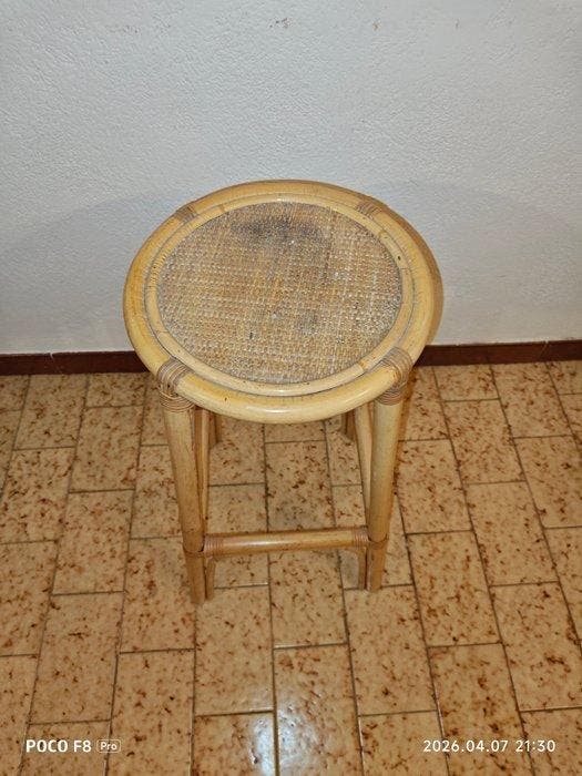 Tabouret - Bambou, Rotin, Antiquités & Art, Curiosités & Brocante