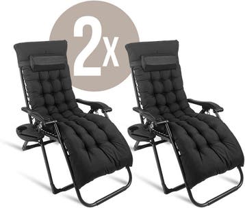 Lugia Opvouwbare Ligstoel 2-Pack – Verstelbare Tuinstoelen, Caravans en Kamperen, Verzenden, Zo goed als nieuw