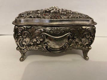 Boîte à bijoux - Plaqué(e) argent - Filigrane de style, Antiquités & Art, Curiosités & Brocante