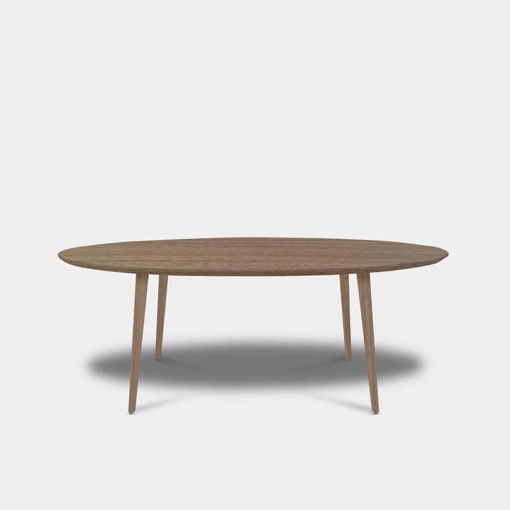 Tafel Ovaal Eikenhout  Konisch  200x100, Huis en Inrichting, Tafels | Eettafels
