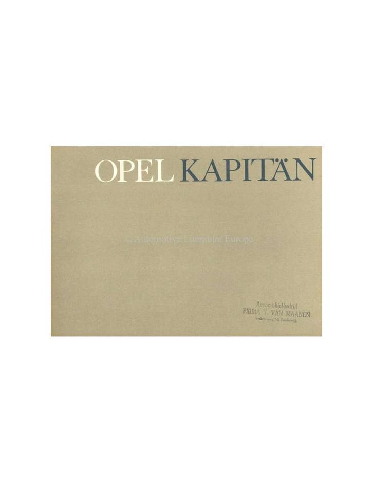 1964 OPEL KAPITÄN BROCHURE NEDERLANDS, Boeken, Auto's | Folders en Tijdschriften, Ophalen of Verzenden