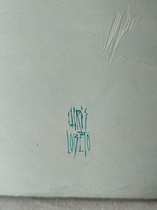 Chris Lobeto - Paysage de neige contemporain – Grande huile, Antiquités & Art, Art | Peinture | Classique