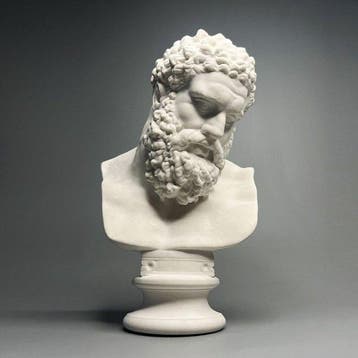 Beeldje - Hercules head - Gips