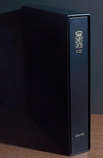 Accessoires België - Een lege luxe DAVO album met bladen, Gestempeld