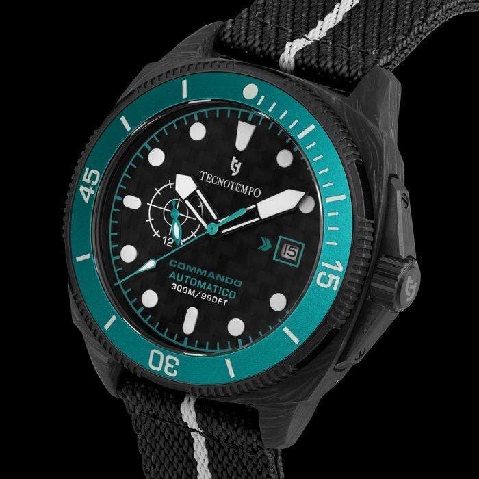 Tecnotempo - Commando - Forged Carbon & Titanium -, Handtassen en Accessoires, Horloges | Heren