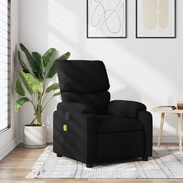 vidaXL Massagestoel met zwarte stof, Verzenden, Nieuw